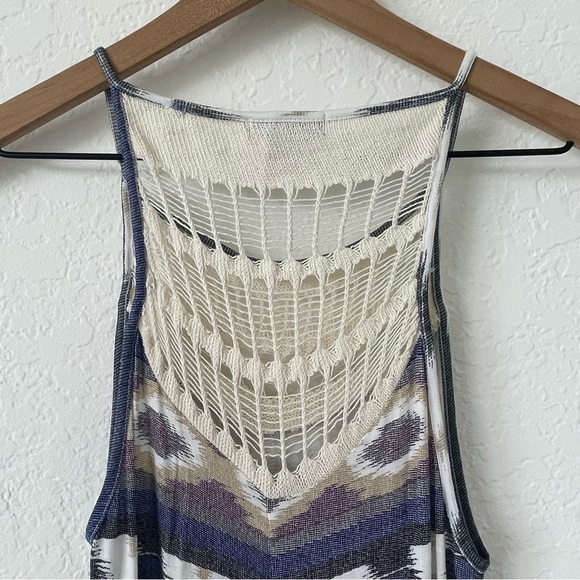 L Lucky Brand Maxi Dress M Crochet Boho Sleeveless Indie Western Beach Festival - Picture 7 of 15